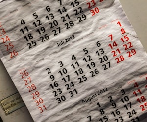 financial calendar